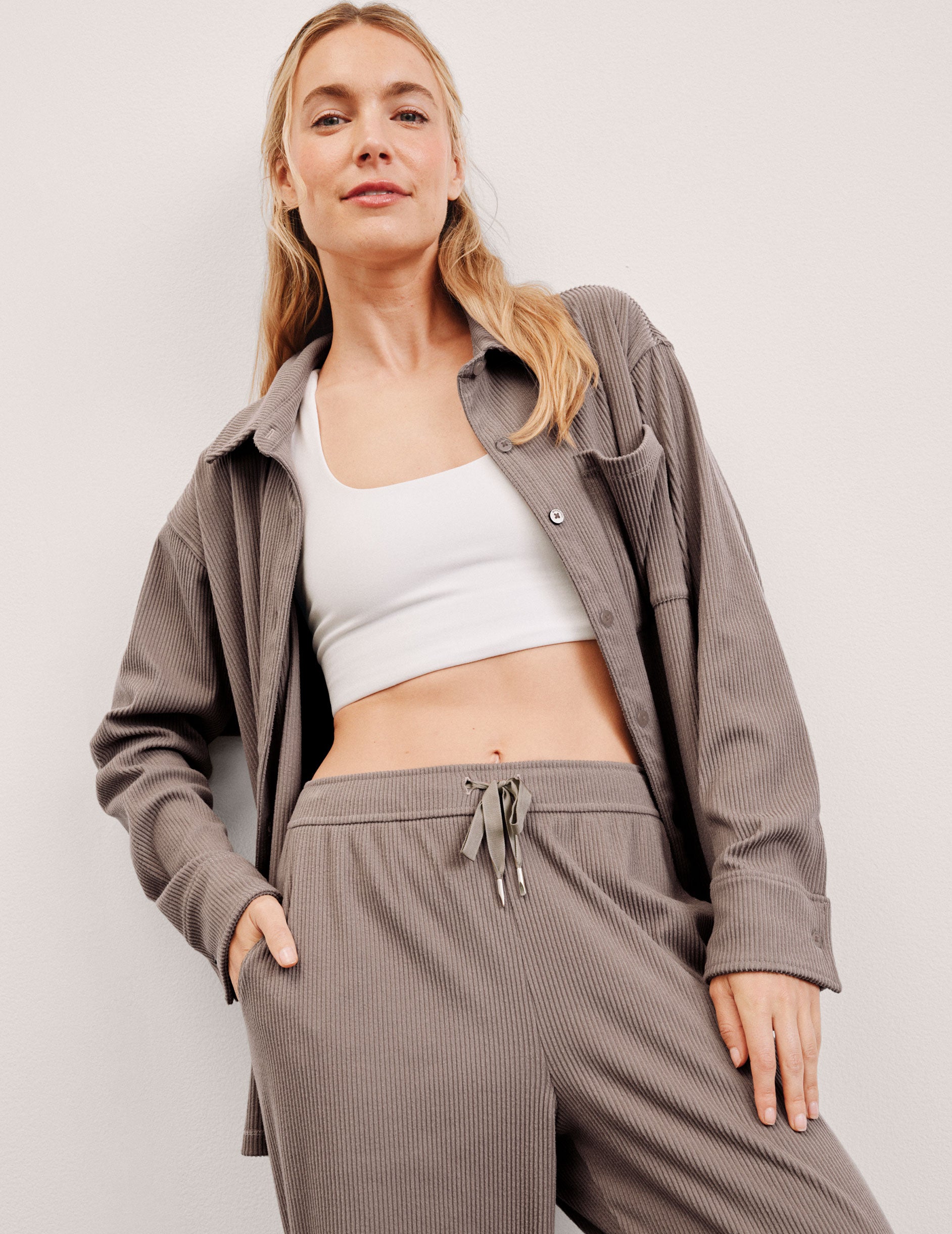 Breathe Easy Comfort Cord Button Up