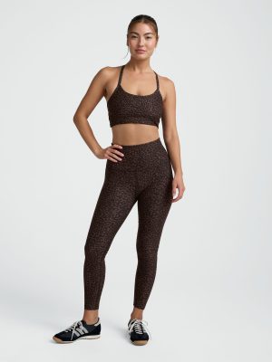 Espresso Leopard Softmark Slim Racerback Bra